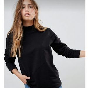 Asos Black High Neck Sweatshirt